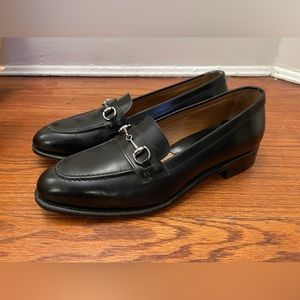 Meermin Horsebit Loafers, Black Leather, Size 5UK 7.5US 38EUR